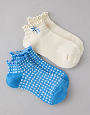 AE Graphic Shortie Crew Socks 2-Pack from American Eagle - $11.21