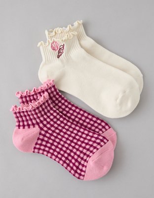 AE Graphic Shortie Crew Socks 2-Pack from American Eagle - $11.21