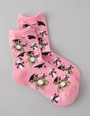 AE Graphic Cropped Crew Socks from American Eagle - $7.46