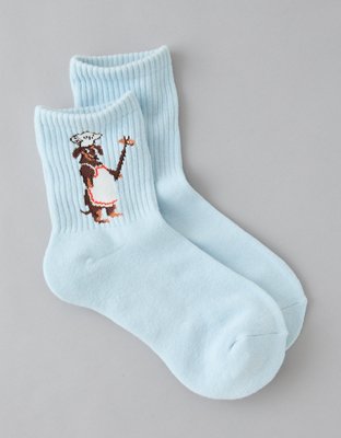 AE Graphic Cropped Crew Socks from American Eagle - $9.95