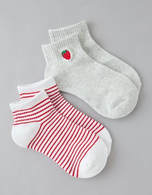AE Graphic Shortie Crew Socks 2-Pack