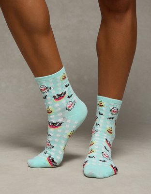 AE Graphic Cropped Crew Socks