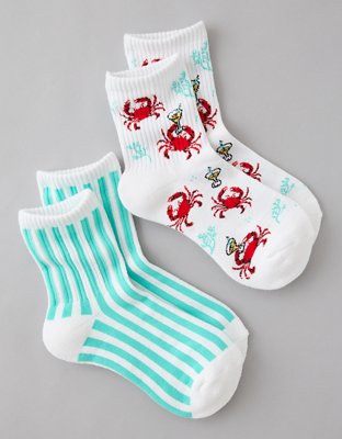AE Crab Cropped Crew Socks 2-Pack