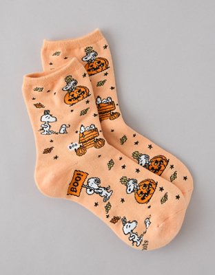 AE Snoopy Cropped Crew Socks