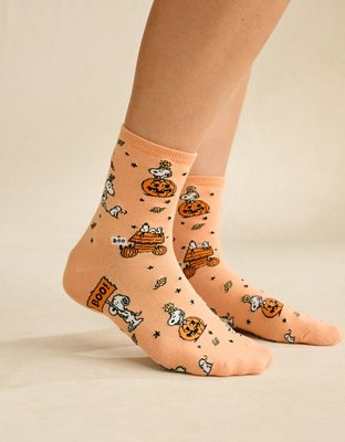 AE Snoopy Cropped Crew Socks