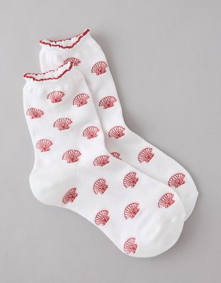 AE Graphic Cropped Crew Socks from American Eagle - $9.95