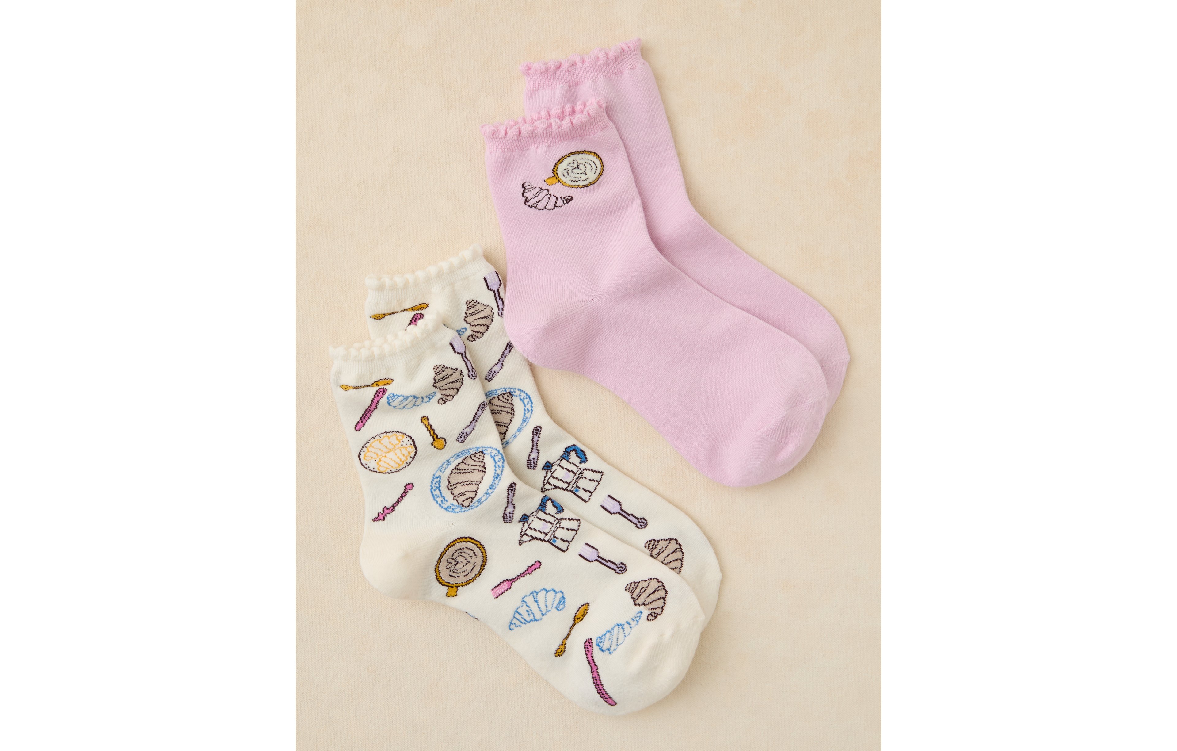 AE Graphic Cropped Crew Socks 2-Pack