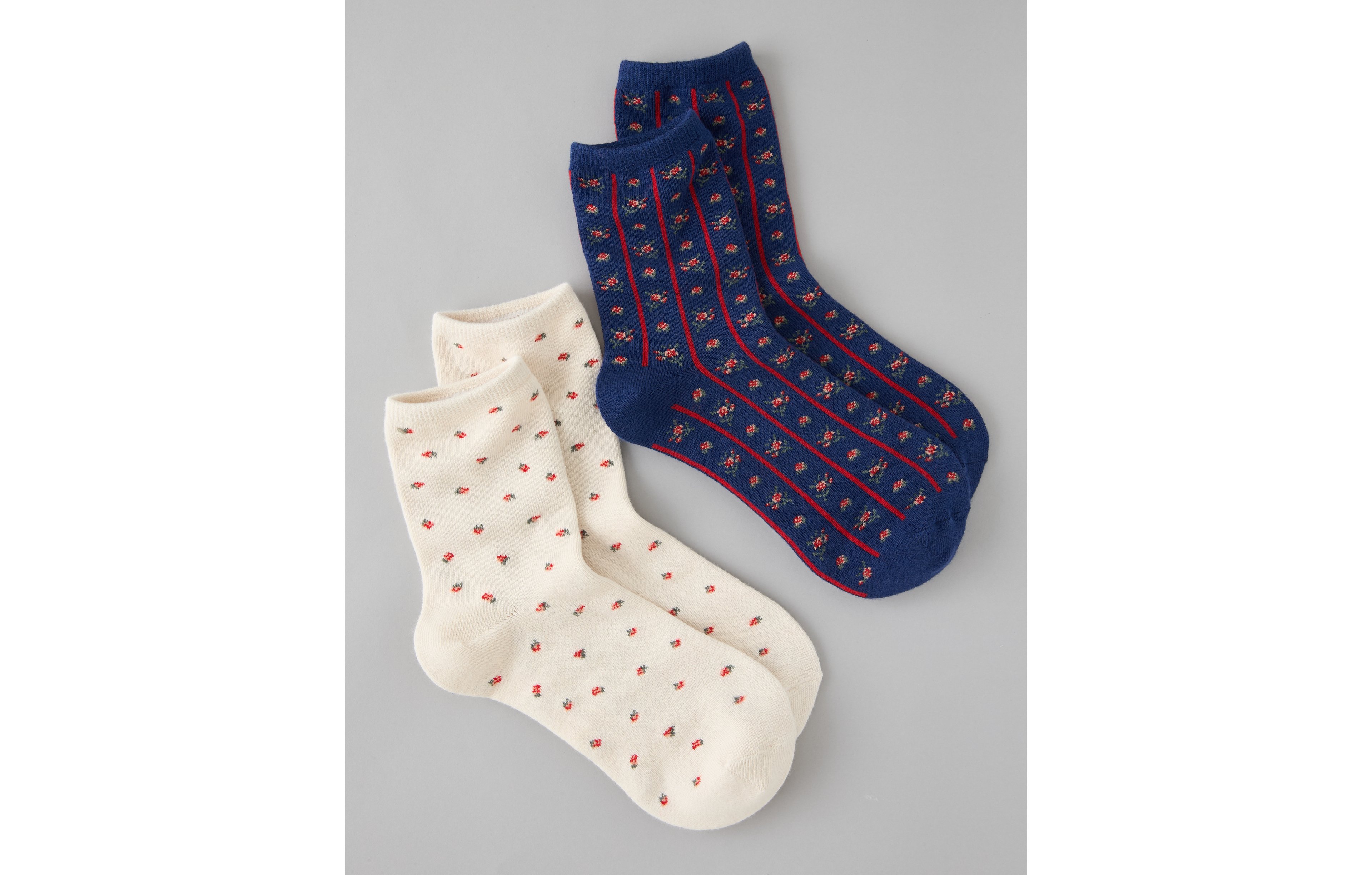 AE Graphic Cropped Crew Socks 2-Pack