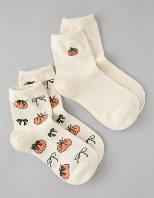 AE Halloween Cropped Crew Socks 2-Pack