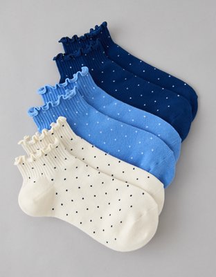 AE Ruffle Shortie Crew Socks 3-Pack from American Eagle - $12.56