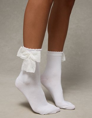 AE Bow Cropped Crew Socks