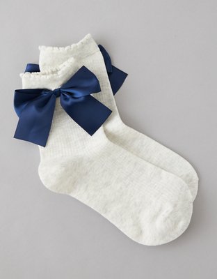 AE Bow Cropped Crew Socks from American Eagle - $8.95