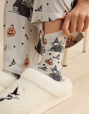 AE Snoopy Cropped Crew Socks
