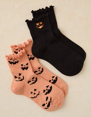 AE Halloween Cropped Crew Socks 2-Pack
