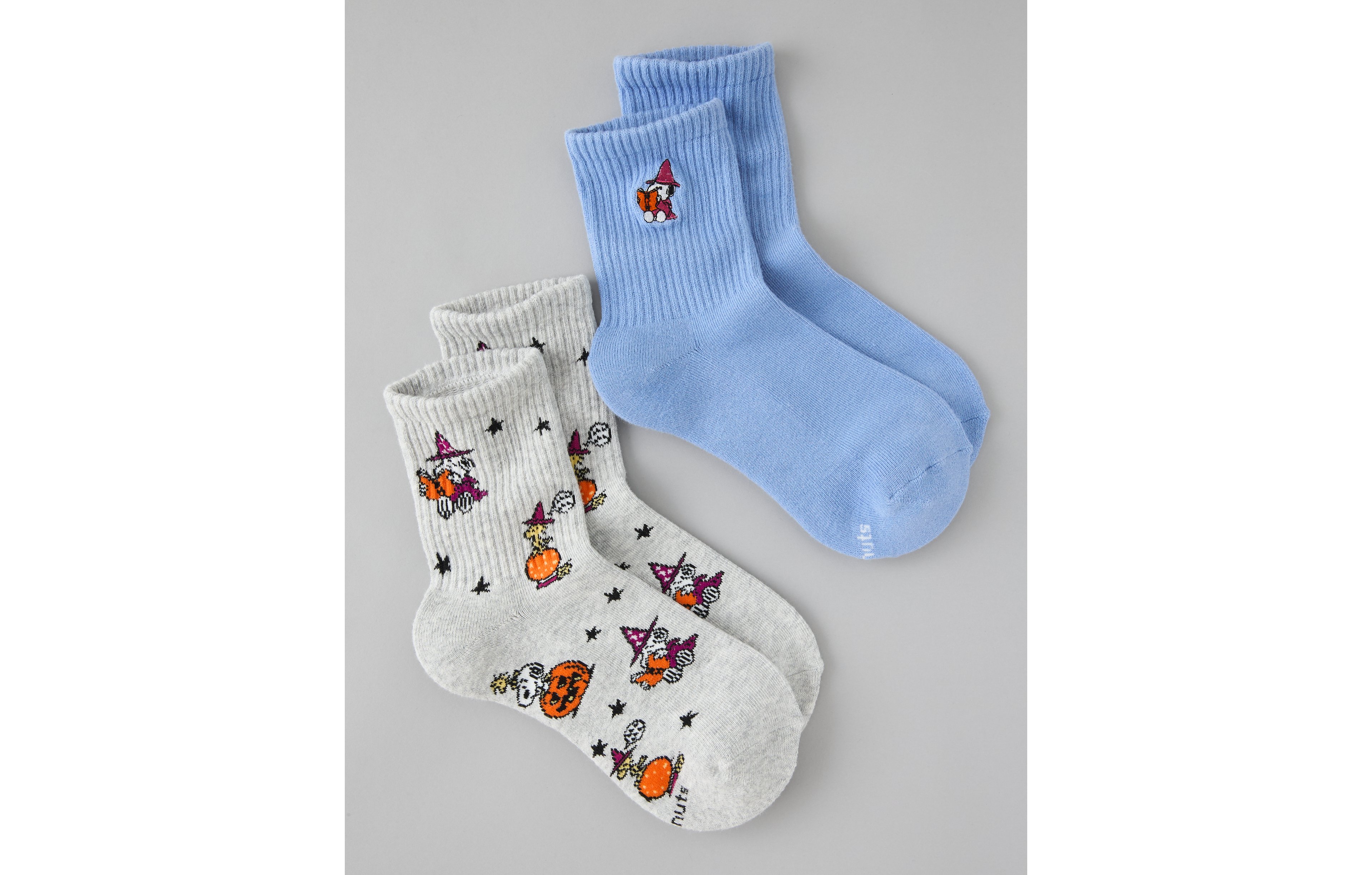 AE Snoopy Cropped Crew Socks 2-Pack