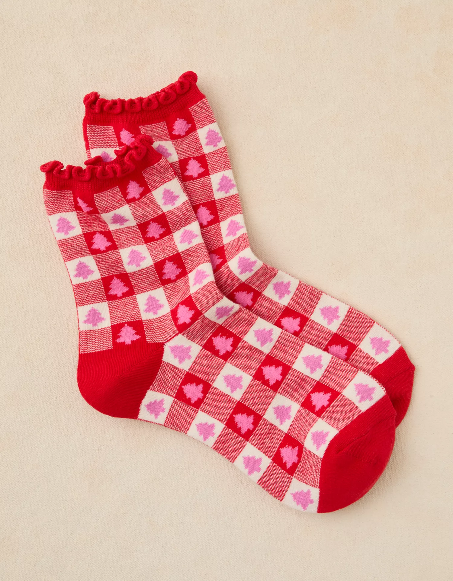 AE Graphic Ruffled Cropped Crew Socks - thumbnail 4