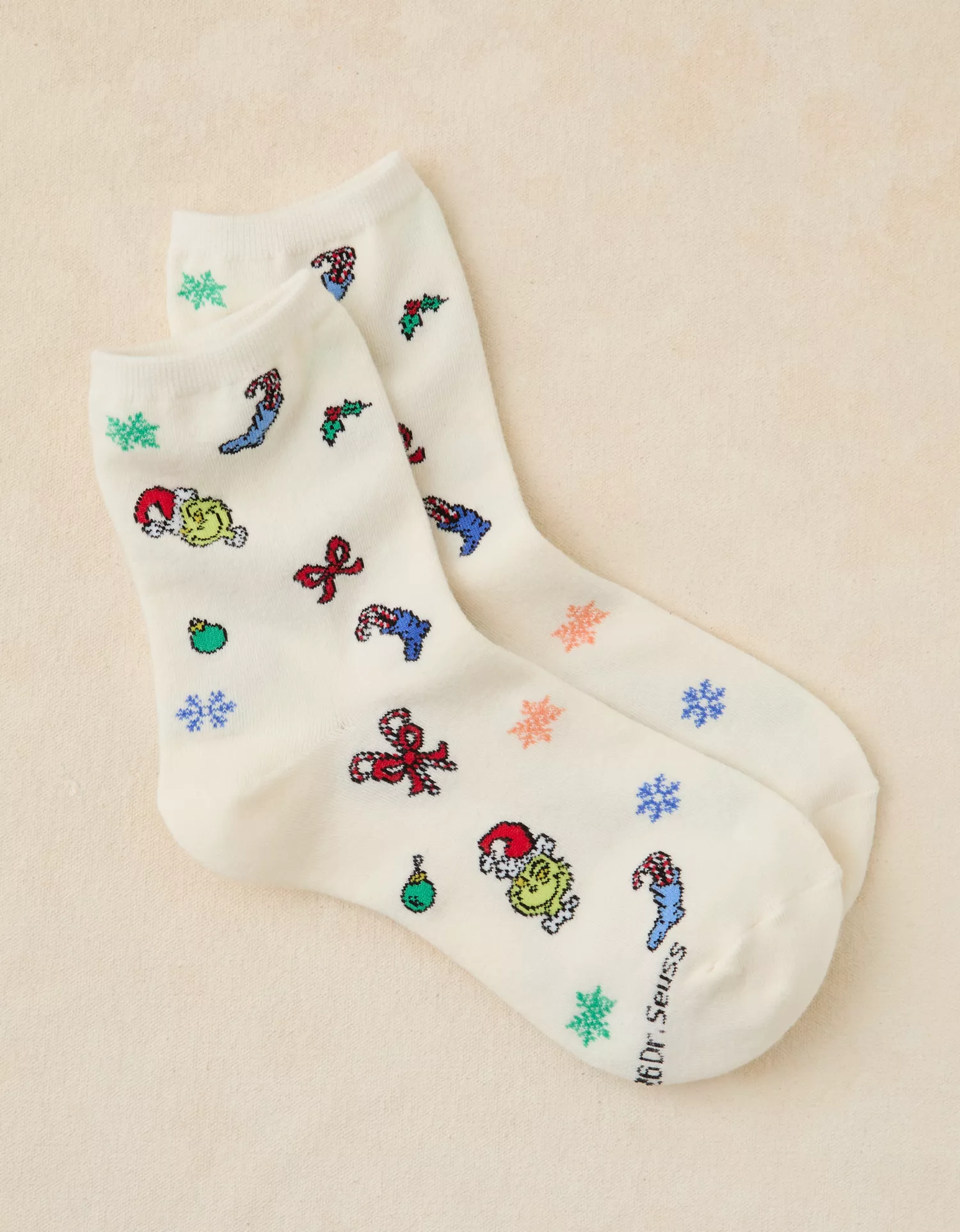 AE Grinch Cropped Crew Socks - thumbnail 2
