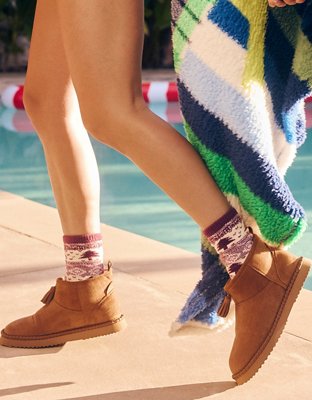 Mi-chaussettes douillettes en tricot AE