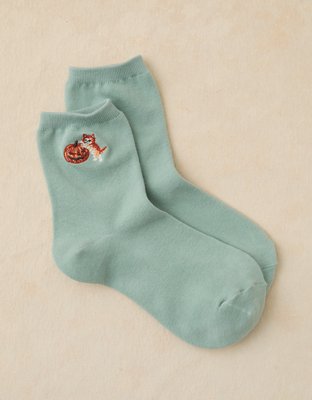 AE Halloween Cropped Crew Socks