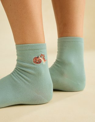 AE Halloween Cropped Crew Socks