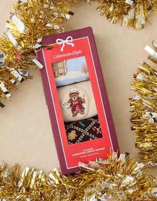 AE Baking Bear Crew Socks 3-Pack