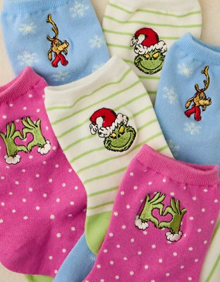 AE Grinch Crew Socks 3-Pack