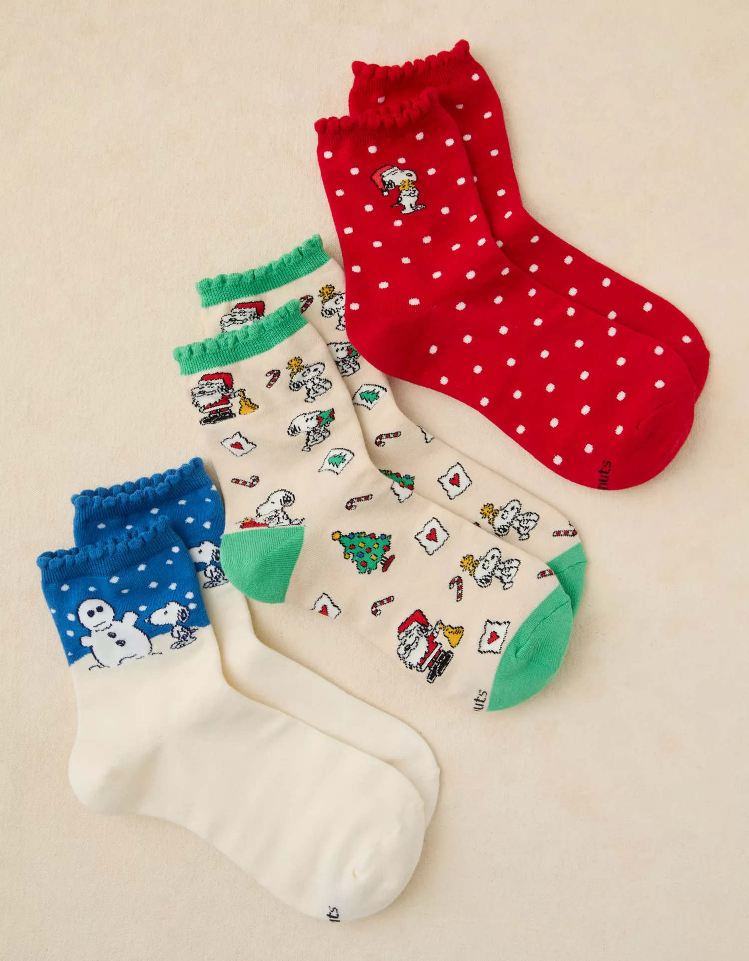 AE Snoopy Crew Socks 3-Pack