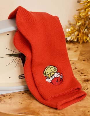 AE Grinch Cozy Crew Socks