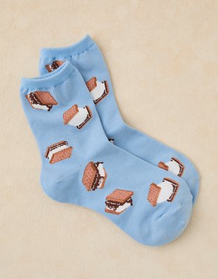 AE Graphic Ruffled Cropped Crew Socks