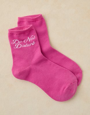 AE Graphic Ruffled Cropped Crew Socks
