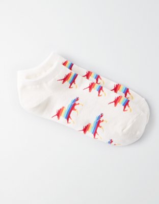 AEO Unicorn Rainbow Ankle Sock - 