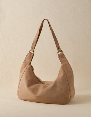 AE Faux Suede Slouchy Shoulder Bag