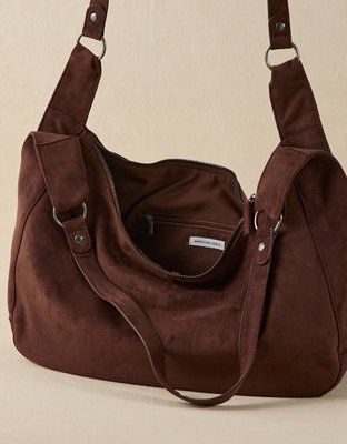 AE Faux Suede Slouchy Shoulder Bag