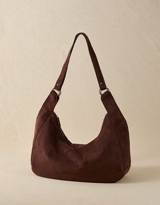 AE Faux Suede Slouchy Shoulder Bag