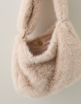 AE Slouchy Faux-Fur Shoulder Bag
