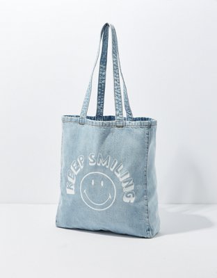 AEO Smiley® Denim Tote Bag