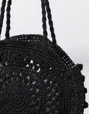 AEO Round Straw Tote