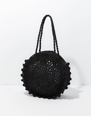 AEO Round Straw Tote