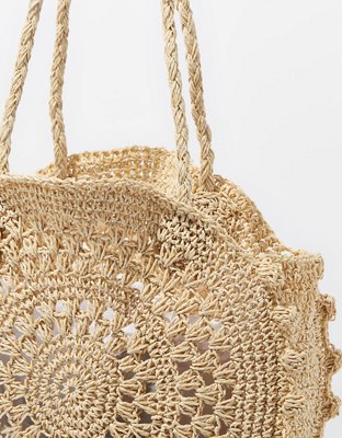 AEO Round Straw Tote