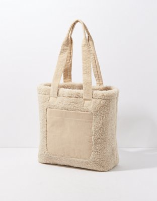 AEO Cozy Corduroy Sherpa Tote Bag