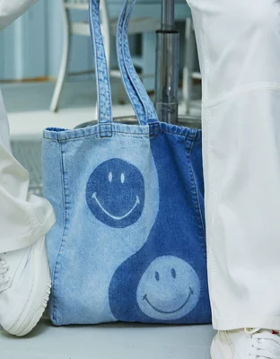 AEO Yin Yang Denim Tote Bag