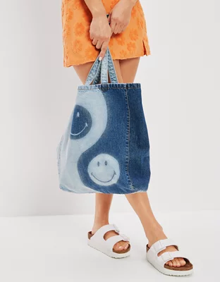 AEO Yin Yang Denim Tote Bag