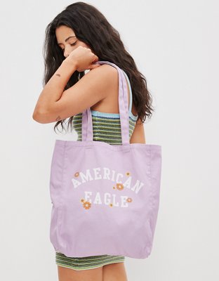 AE Smiley® Checkered Nylon Tote Bag