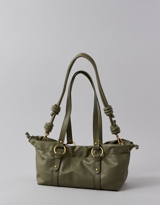 AE Vegan Leather Drawcord Hot Dog Bag