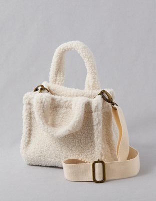 AE Faux Sherpa Mini Tote