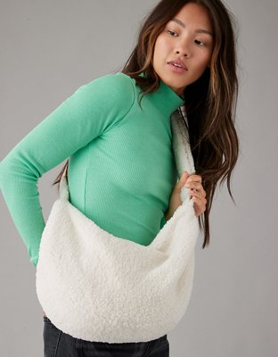 Ae Smiley Checkered Nylon Tote Bag Women's Sand One Size