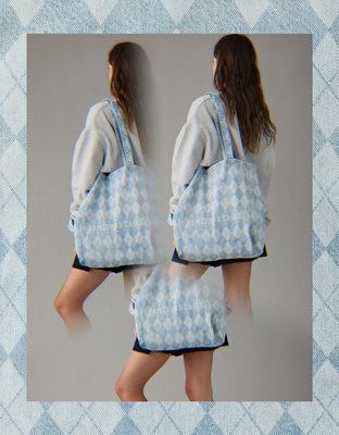 AE x Mean Girls Argyle Denim Tote