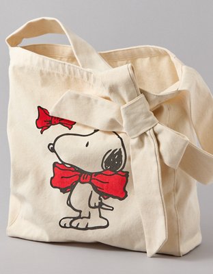 AEO Snoopy Holiday Bow Tote