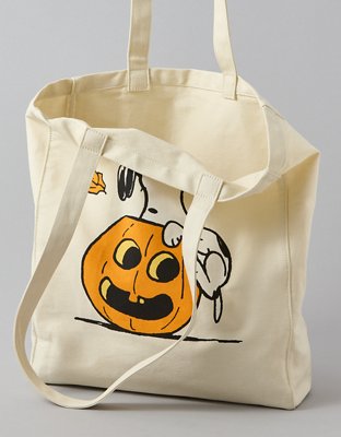 AE Snoopy Halloween Canvas Tote Bag