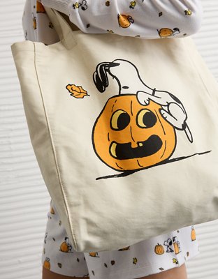 AE Snoopy Halloween Canvas Tote Bag